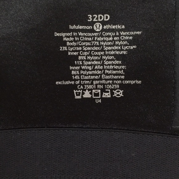 Lululemon NWOT Blk Booby Bracer Bra - Picture 4 of 7